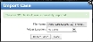 Import Case Modal Page with Message