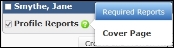 Profile Required Reports List